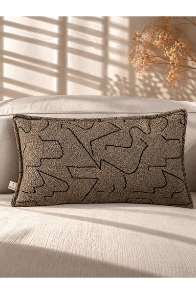 needle home textile .decoration Arcos Light Brown Throw Pillow Cover (30X50)