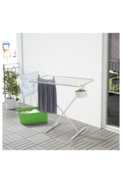 IKEA AKDENİZ MULIG çamaşır kurutma askılığı , beyaz, 173x57x103 cm