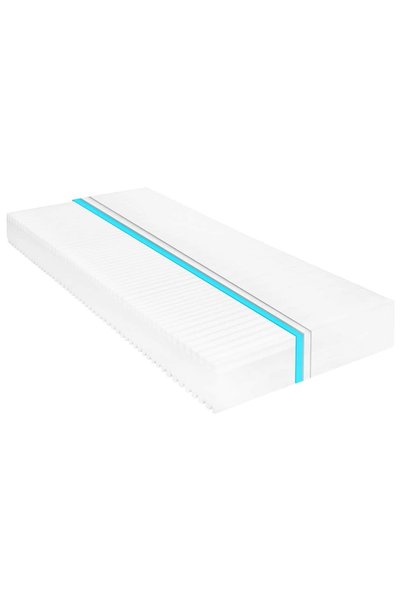 vidaxl Saltea, 90x200 cm, 7 zone, spumă PU, 16 cm, H2 H3