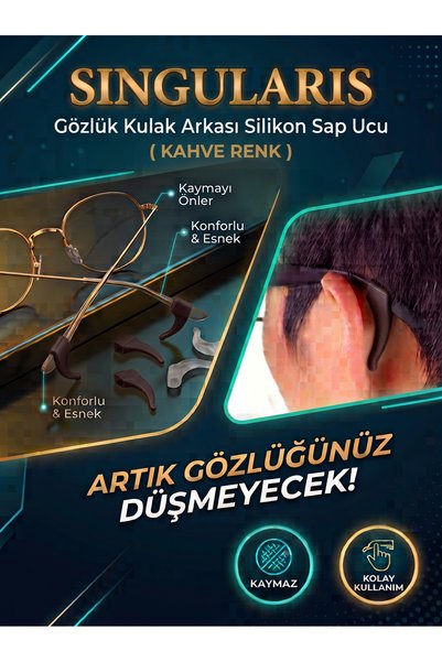 Singularis Kulak Arkası Silikon Gözlük Sap Ucu Kaymaz/kaydırmaz Gözlük Aparatı