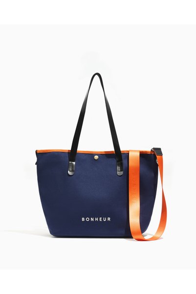 Bonheur N°8 Canvas - Navy Tangerine