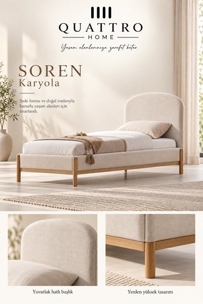 QUATTRO HOME Soren Tek Kişilik Karyola-95 -195 -105