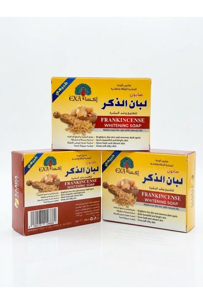 EXA طقم 3 حبات صابون لبان الذكر من إكسا (EXA) لتفتيح وشّد البشرة - 100 جم