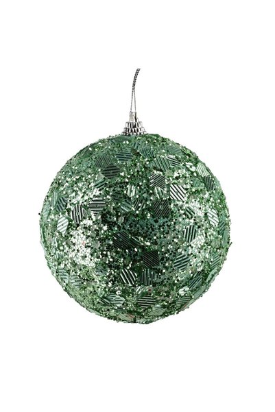 MONDEX SANTA LILA Bombka 10cm din polistiren decorat