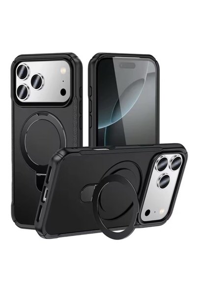 OEM Husă compatibilă cu iPhone 17 Pro Max cu MagSafe, inel rotativ de susține...