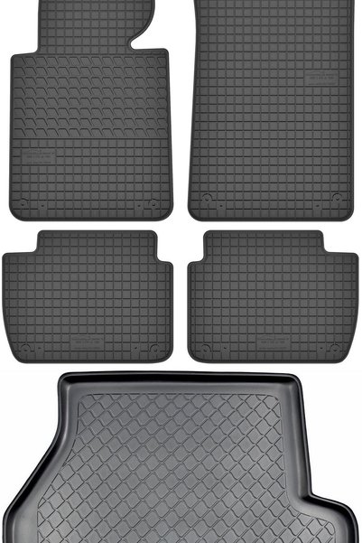 Max-Dywanik BMW 3 E46 Touring din 1998-2005, SET - covorașe auto din cauciuc ...