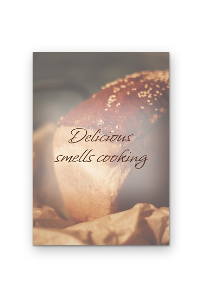 OEM Poster Carton 250g A4, Citate Gatit Mirosuri Delicioase, Decor Bucatarie