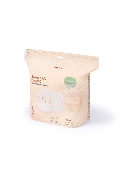 Babyono Breast Pads, - 6 layers, Adhesive Tape, 140 pcs individually wrapped