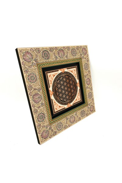 Sadrazam Modelul Floarea Vieții Imprimat pe MDF Tablo 20x20 KD-44