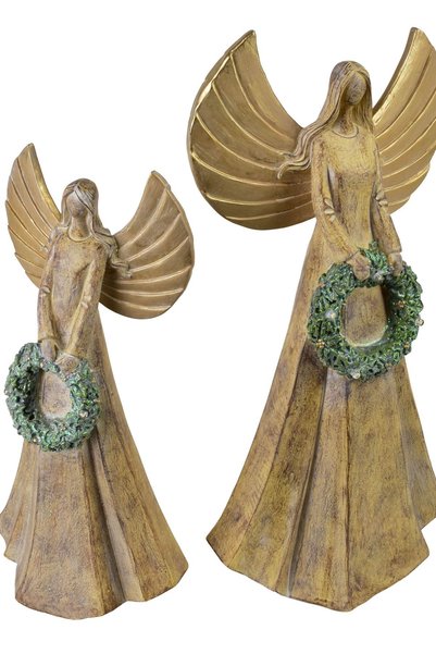 MONDEX SANTA LILA Figurină Înger LED 20x13x40cm