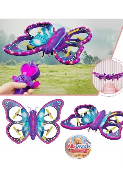 ALBİOYUNCAK Kelebek Model Mini Yerçekimi Sensörlü Uzaktan Kumandalı Drone Ren...