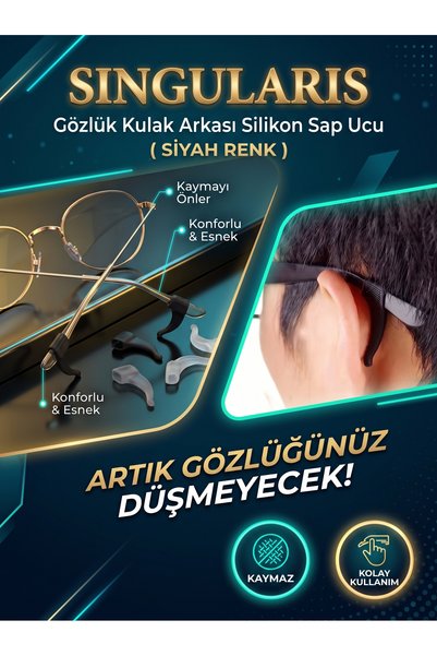 Singularis Kulak Arkası Silikon Gözlük Sap Ucu Kaymaz/kaydırmaz Gözlük Aparatı