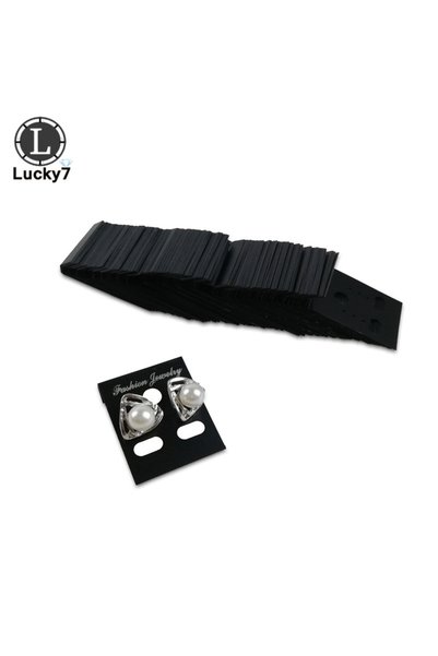 Choice Black 100Pcs Earring Ear Studs Organizer Holder Black Plastic Jewelry ...