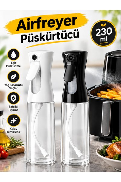 Genel Markalar 230 Ml Sprey cam Yağdanlık Püskürtmeli Zeytinyağı Ve sıvıyağ A...