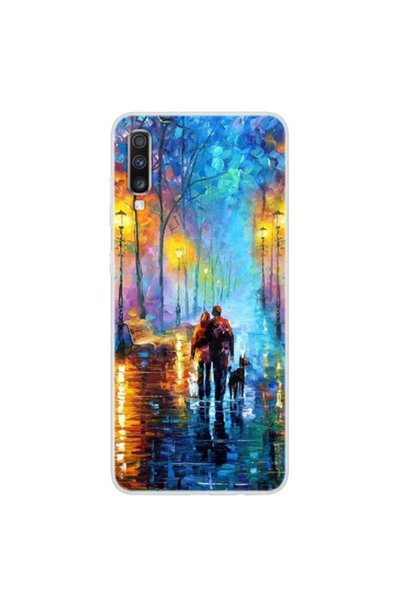 OEM Θήκη Σιλικόνης TPU για Samsung Galaxy A70 με Ερωτευμένο Ζευγάρι και Σκύλο