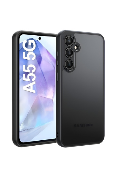 XGSM Husă hibridă mată Samsung Galaxy A55 5G cu protecție pentru cameră, tran...