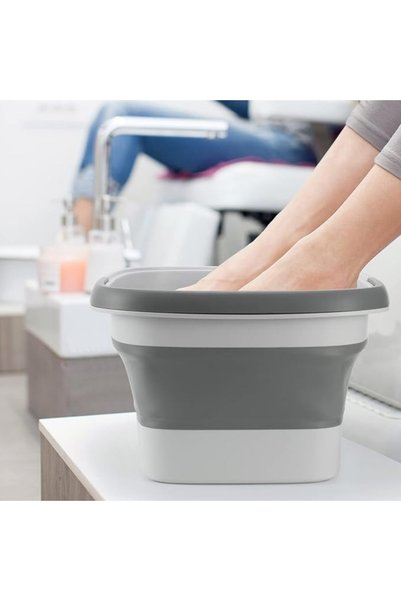 TRASSLE Foot Bath Collapsible Foot Bath Foot Soak Tub with Handle Foot Spa Bath 15L/4 Gallons Massag