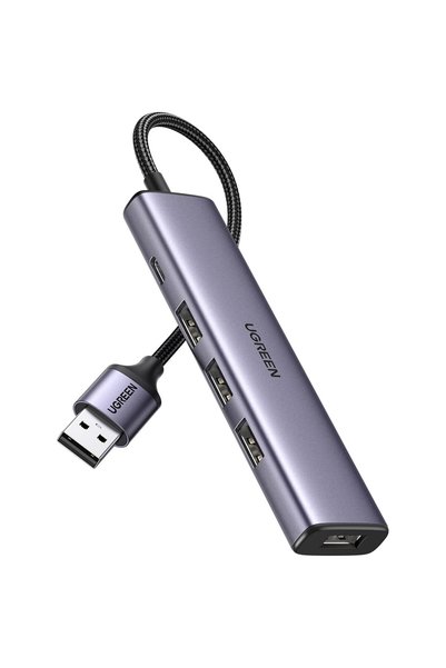 Ugreen Hub USB la Type-C, 4x USB, 5Gbps - CM473 (20805) - Gri