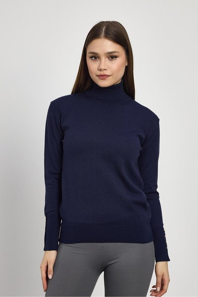Şeker Portakalım Turtleneck Sleeve Detail Sweater