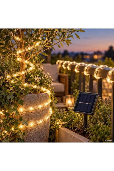 DD SHOP !100led solare tub luminos lum calda - Tuburi Luminoase, Produse Gradina
