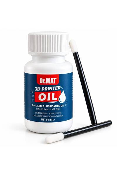 DR.MAT 3D Yazıcı Yağı 50 ml – 3D Yazıcı X ve Y Lineer Ray, Mil Bakım Yağı + 2...
