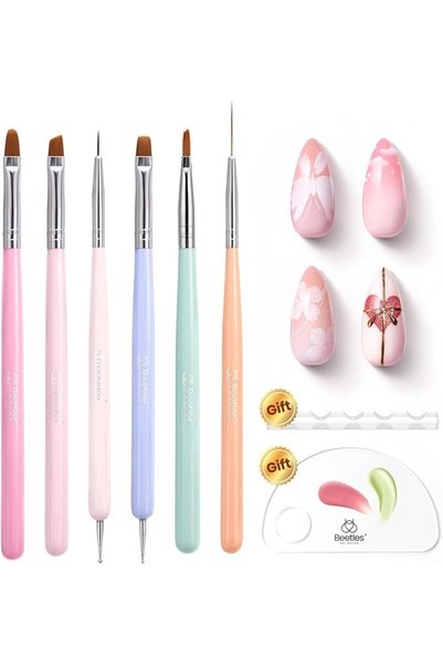 beetles Gel Polish Beetles Jelly Gel Nail Polish Set, 6 Colors Nude Sheer Nat...
