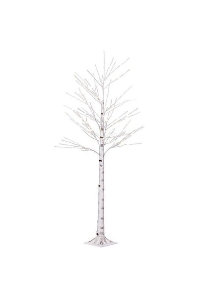 OEM Copac cu aspect de mesteacan, alb/cald, temporizator, telecomanda, 150 cm