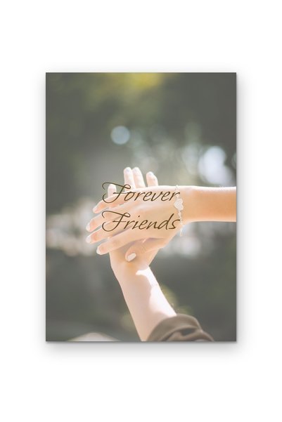 OEM Poster Cardboard 250g A4 Friends Forever, Motivational Quote, Elegant Design
