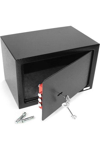 Dotail Security Safe, 31x20x 20 cm, 3-point key lock, 2 keys included, wall- ...