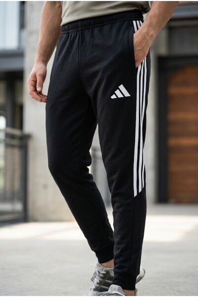adidas Ανδρικό αθλητικό casual παντελόνι φόρμας μαύρο