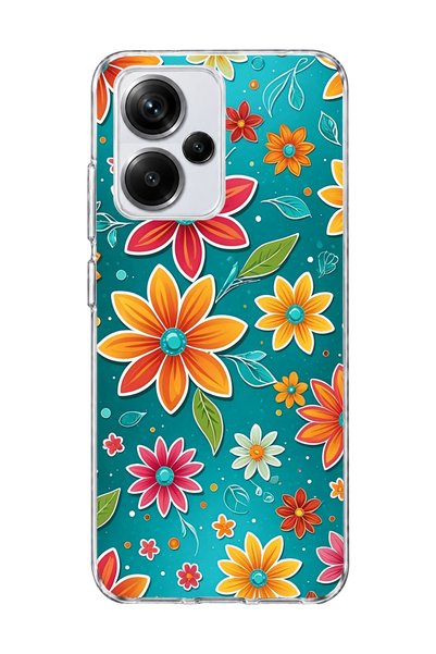 lelia حافظة هاتف شفافة متوافقة مع Redmi Note 13 Pro Plus 5G مطبوعة بزهرة ملون...