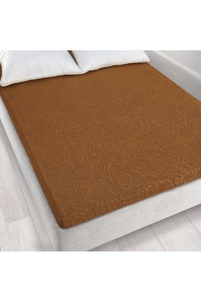 Zwoltex Cearceaf frotte 175x220 cm, Zwoltex, 100% bumbac, maro, pentru 1 pers...