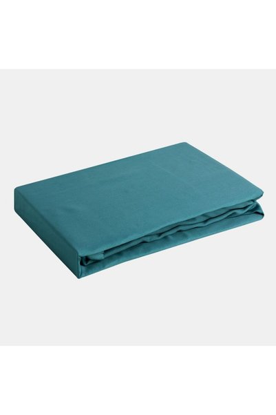 Eurofirany Cearsaf din satin cu elastic, Eurofirany, NOVA3, 140x200, Turcoaz