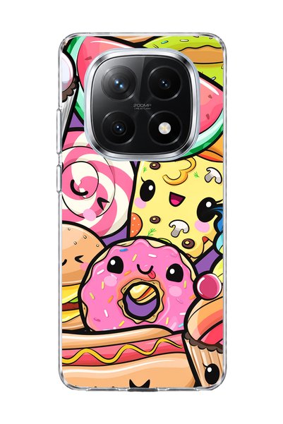 lelia حافظة هاتف شفافة مطبوعة بتصميم البطيخ اللطيف متوافقة مع Redmi Note 14 P...