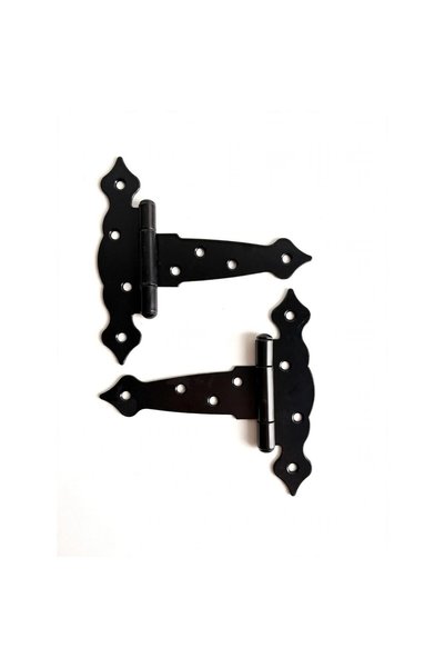 OEM Set de 2 balamale decorative negre 17cm / 170mm, balamale mici tip T, neg...