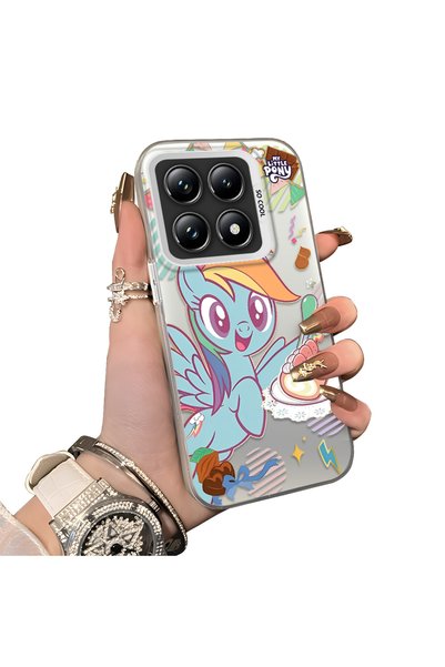 ucuc Xiaomi Mi 14t Pro Compatible Acrylic Hard Back Panel with Silicone Edges...