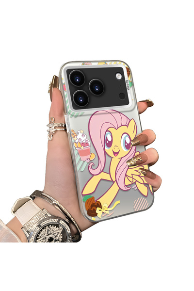 ucuc Fluttershy Pattern Phone Case with Acrylic Hard Back Panel and Silicone ...