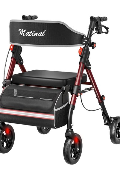 Matinal Foldable Rollator with Seat, 160 kg capacity, adjustable height 85–95...