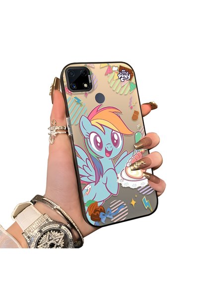 ucuc Rainbow Dash Pattern Phone Case with Silicone Edges and Acrylic Hard Bac...