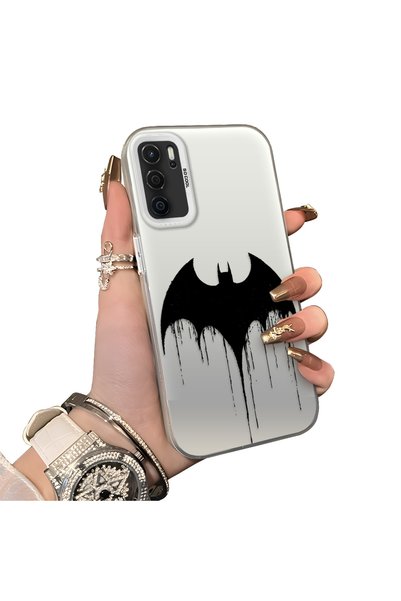 ucuc Oppo A55 4g Compatible Acrylic Hard Back Panel with Silicone Edges Batma...