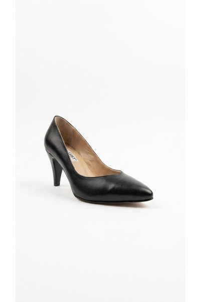 Ustalar Ayakkabı Çanta Μαύρα γυναικεία παπούτσια με τακούνι από γνήσιο δέρμα ...