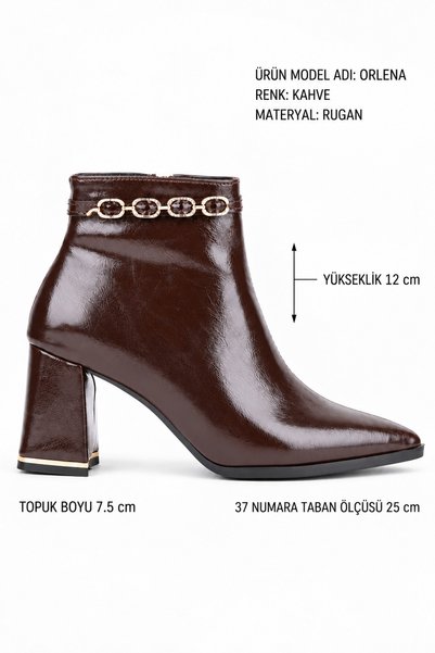 stato Orlena Women's Heeled Boots with Chain Detail