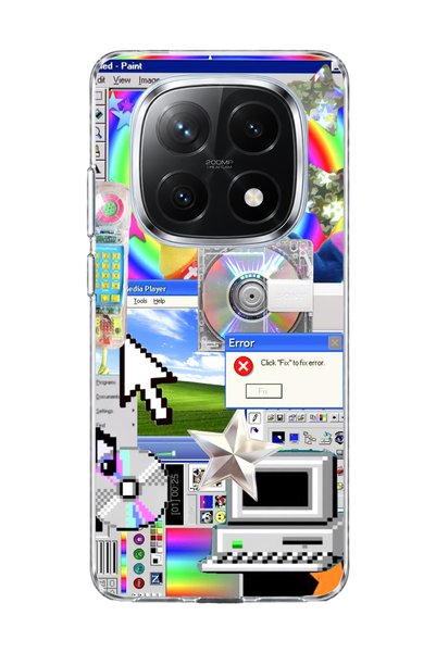 lelia Redmi Note 14 Pro Plus 5g Compatible Rainbow Old Computer Printed Trans...