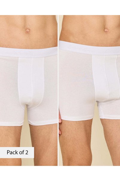 REDTAG Men White Hipster Briefs 2 Piece Set