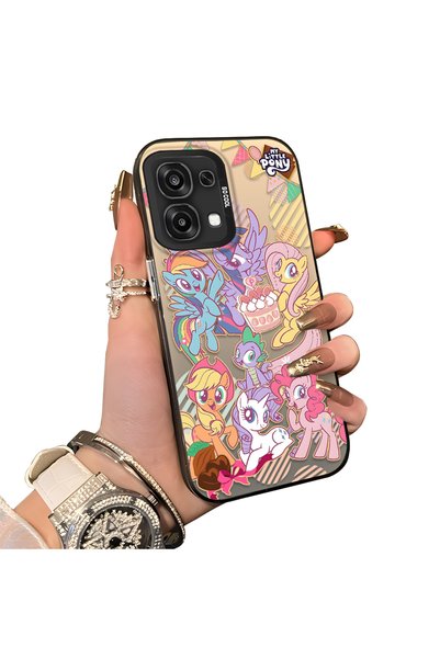 ucuc Oppo A6 Pro 4G/5G Compatible Acrylic Hard Back Panel with Silicone Edges...