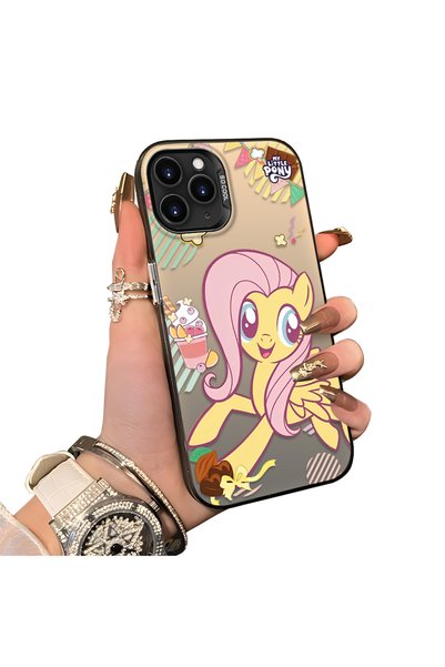 ucuc حافظة هاتف بنمط Fluttershy متوافقة مع iPhone 11 Pro Max مع لوحة خلفية صل...