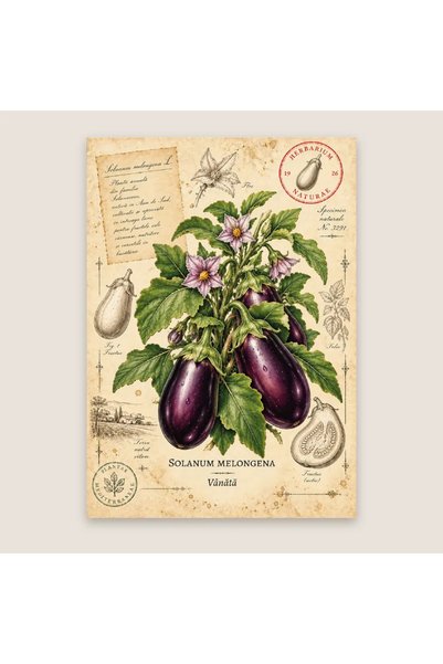 OEM Felicitare Botanică cu Vânătă – Colecția Grădină
