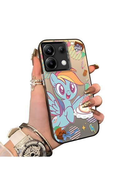 ucuc Xiaomi Poco X6 Compatible Acrylic Hard Back Panel with Silicone Edges Ra...