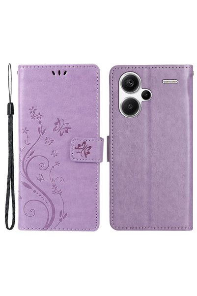 XGSM Husă tip carte pentru Xiaomi Redmi Note 13 Pro+, Fluture, mov