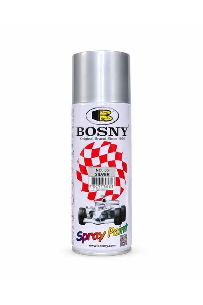 Generic Brand بخاخ طلاء بوسني فضي